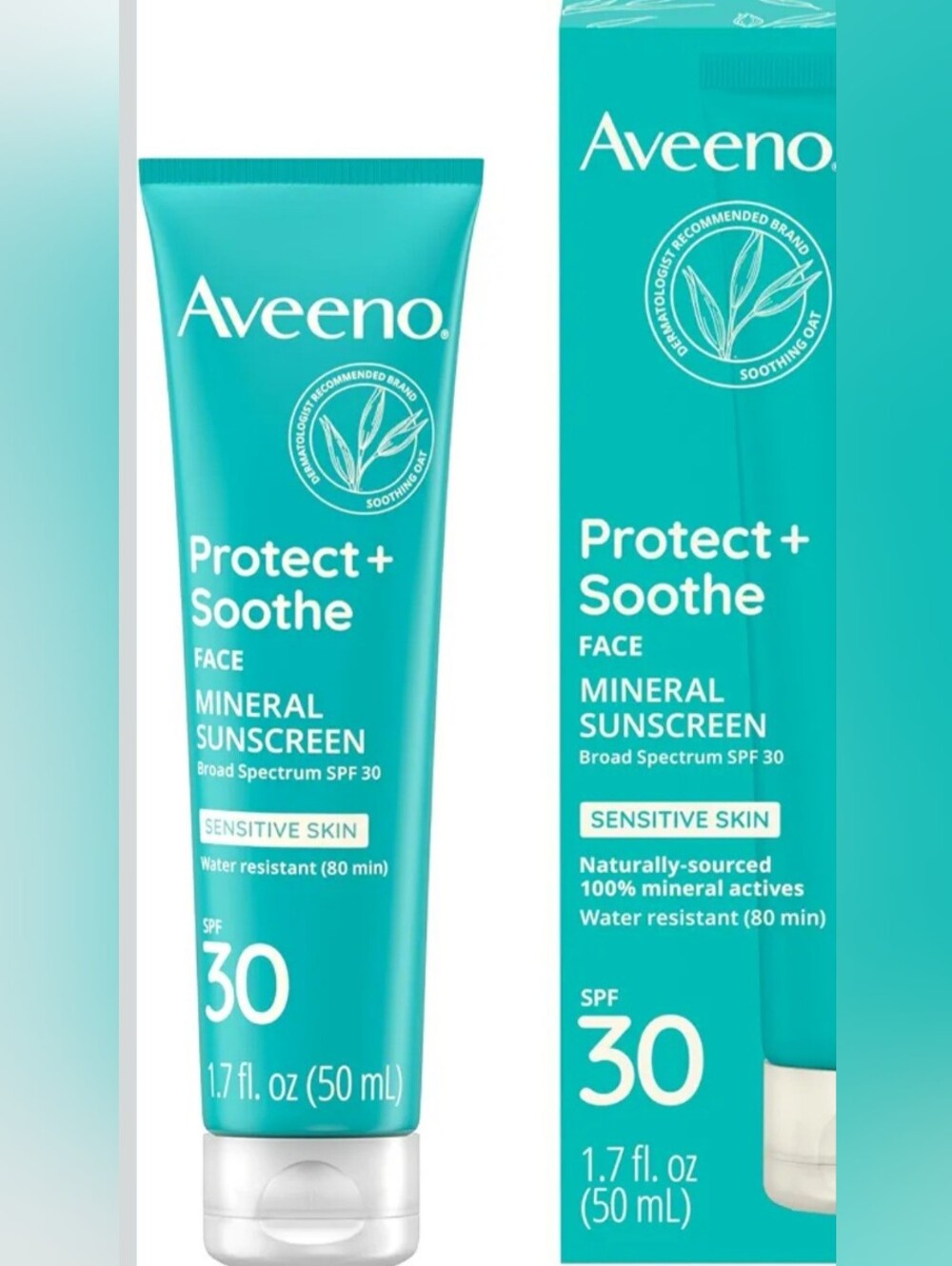Aveeno Protect + Soothe Face Mineral Sunscreen SPF 30 -